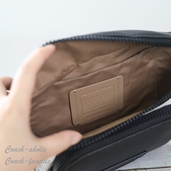 NWT Coach CP014 Track Belt Bag In Colorblock Signature Canvas Chalk/Black - Picture 12 of 12